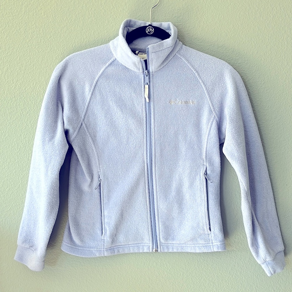 HOST PICK!! Columbia youth 10/12 periwinkle-purple polar fleece zipped j…